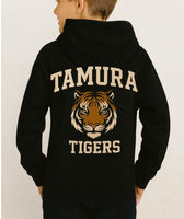 Youth Tamura Tigers Three-Panel Fleece Hoodie, Sports Apparel, School Spirit Wear, Cozy Sweatshirt, Gift for Sports Fans, Team Merchandise