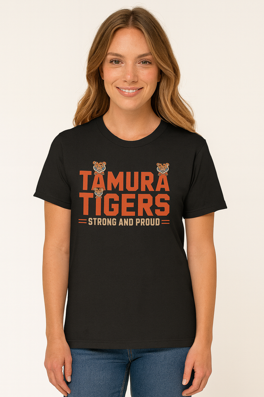 Adult Tiger Print Unisex Tee - Tamura Tigers Design