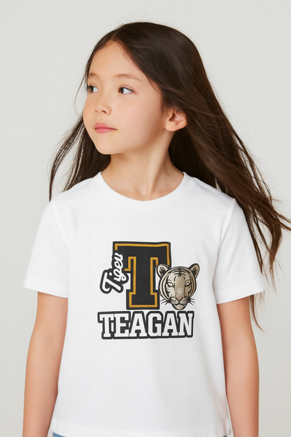 Personalized Kids Tiger Tee | Cool Animal Shirt | Perfect for Gifts, Birthdays, School Events, Weekend Wear