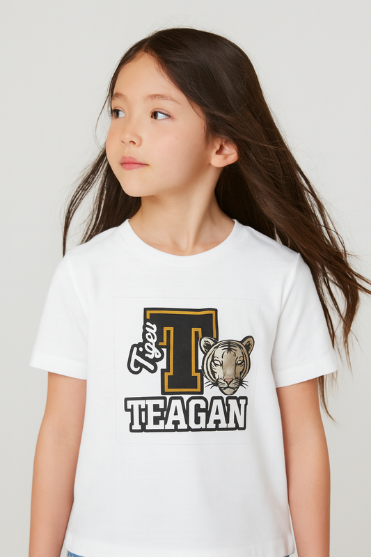 Personalized Kids Tiger Tee | Cool Animal Shirt | Perfect for Gifts, Birthdays, School Events, Weekend Wear