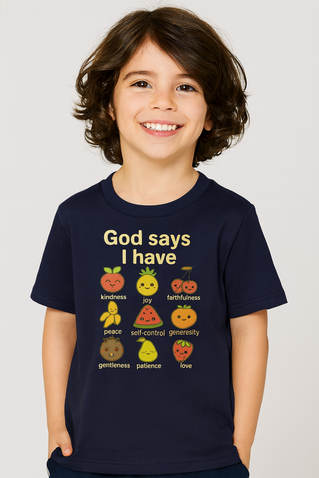 God Says I Have Toddler T-Shirt, Cute Kids Tee, Fun Fruit Design, Christian Apparel, Birthday Gift, Summer Wear