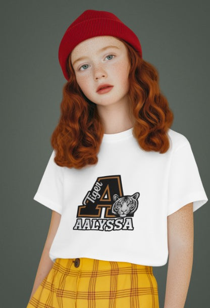 Customizable Kids Tigers School Mascot Spirit Soft style Tee - Perfect for Back to School