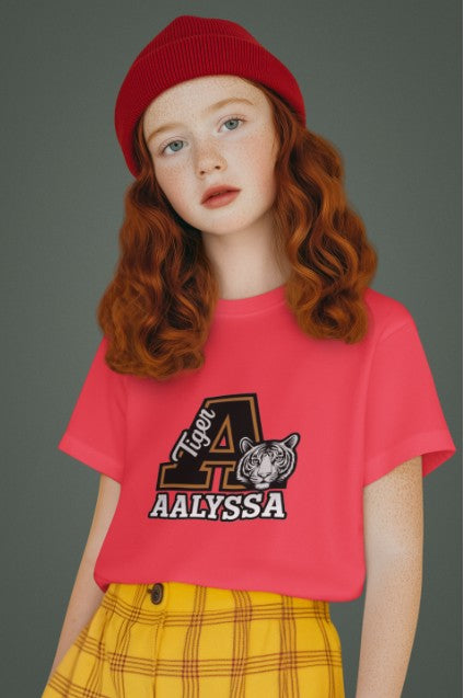 Customizable Kids Tigers School Mascot Spirit Soft style Tee - Perfect for Back to School
