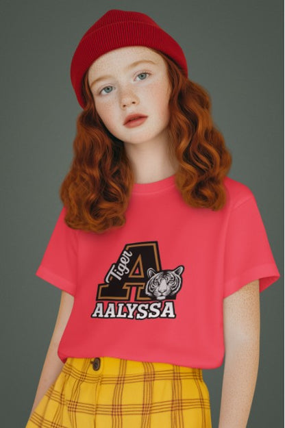 Customizable Kids Tigers School Mascot Spirit Soft style Tee - Perfect for Back to School