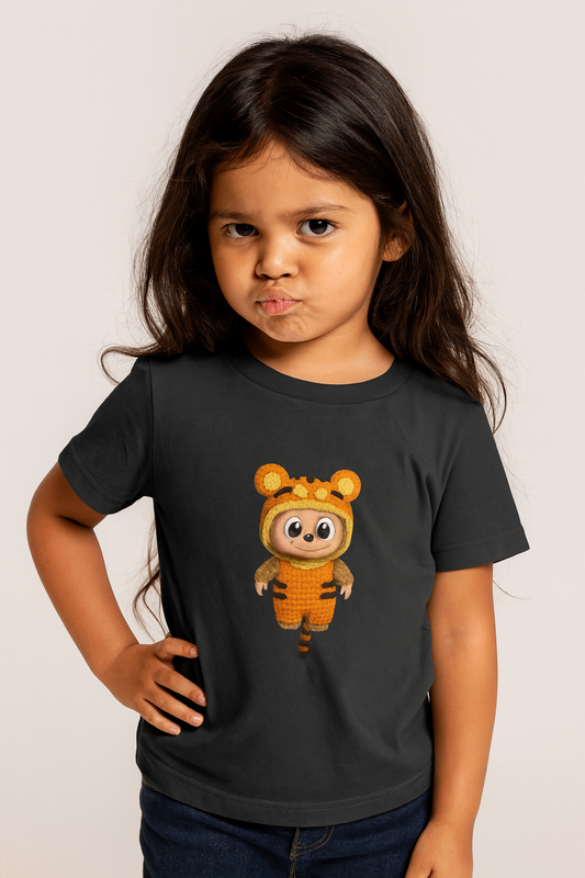 Tiger-Inspired Labooboo Youth Tee, Kids Animal T-Shirt, Fun Playwear, Gift for Birthdays, Woodland Adventure, Back-to-School, Halloween