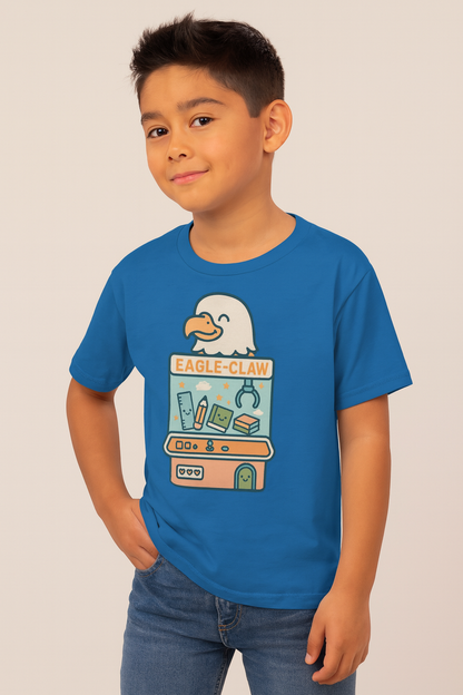 Kawaii Eagle Claw Arcade T-Shirt | Cute School Spirit Softstyle Tee | Circle View Elementary Eagle Mascot Shirt