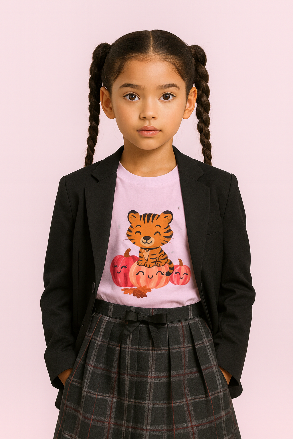 Tigger mascot on pumpkin Halloween