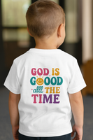 God Is Good All The Time Retro Graphic Tee | Christian Faith Shirt | Inspirational Quote T-Shirt
