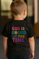 God Is Good All The Time Retro Graphic Tee | Christian Faith Shirt | Inspirational Quote T-Shirt