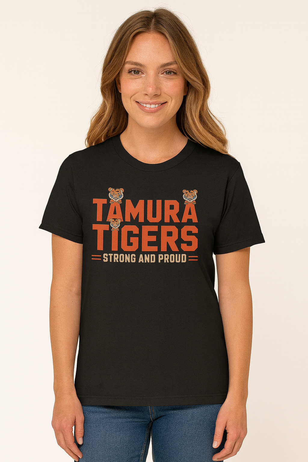 Adult Tiger Print Unisex Tee - Tamura Tigers Design