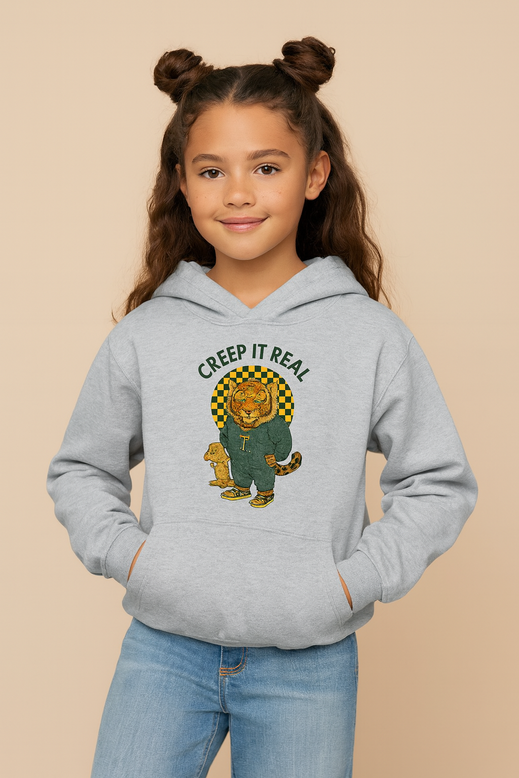 Creep It Real Kids Hoodie, Fun Halloween Kids Sweatshirt, Cozy Children's Hoodie, Cute Ghostly Design, Perfect Gift for Youngsters