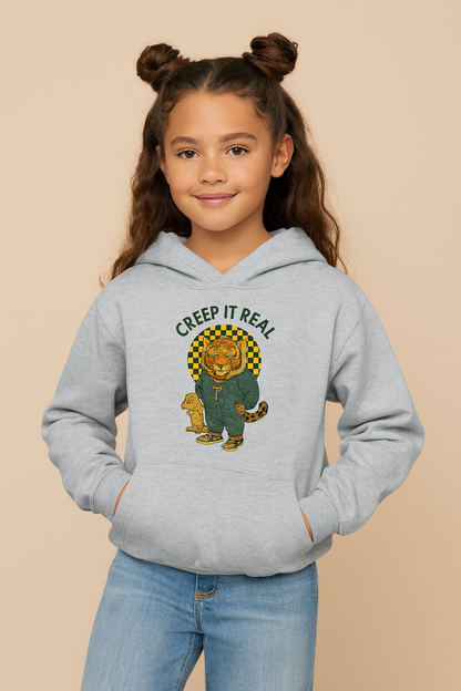 Creep It Real Kids Hoodie, Fun Halloween Kids Sweatshirt, Cozy Children's Hoodie, Cute Ghostly Design, Perfect Gift for Youngsters