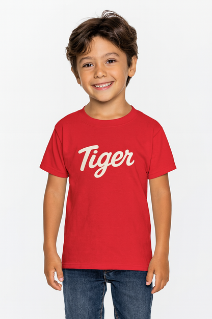 Tiger Kids Heavy Cotton Tee - Fun Kids T-Shirt, Birthday Gift, Animal Lover Apparel, Everyday Wear, Nature Enthusiast Shirt