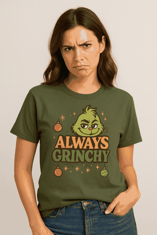 Always Grinchy Shirt – Funny Grinch Christmas T-Shirt for Adults | Holiday Graphic Tee
