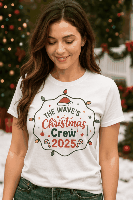 The Wave’s Christmas Crew 2025 Shirt | Matching Family Christmas T-Shirt | Holiday Crew Tee | Festive Xmas Shirt for Adults