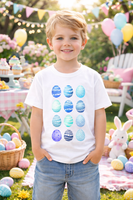 Blue watercolor Easter eggs boy toddler tee soft breathable cotton shirt