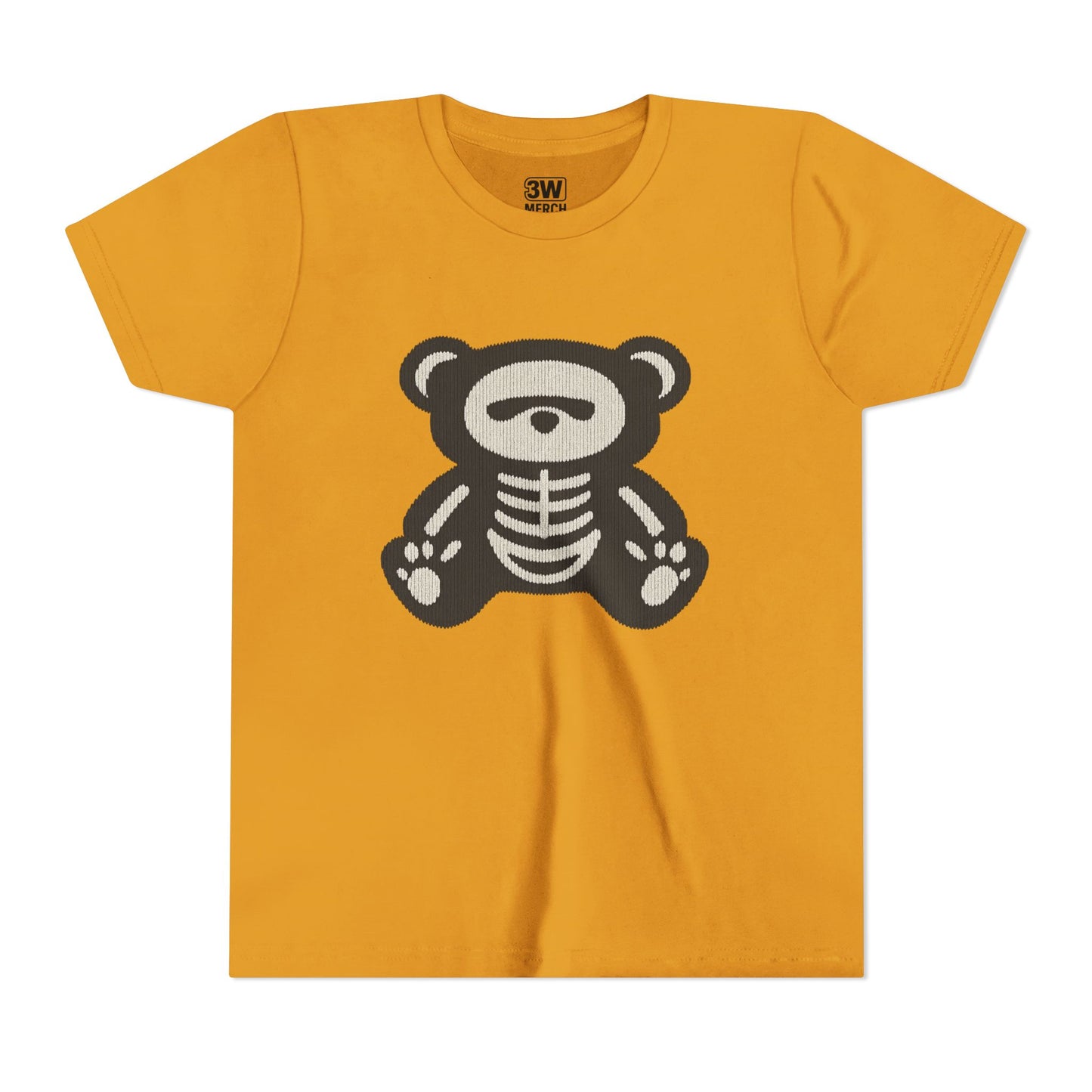 Kids Tee Teddy Bear Skeleton Gothic Halloween Shirt