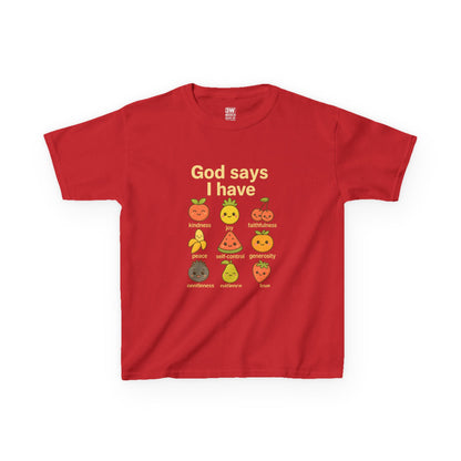 God Says I Have Toddler T-Shirt, Cute Kids Tee, Fun Fruit Design, Christian Apparel, Birthday Gift, Summer Wear