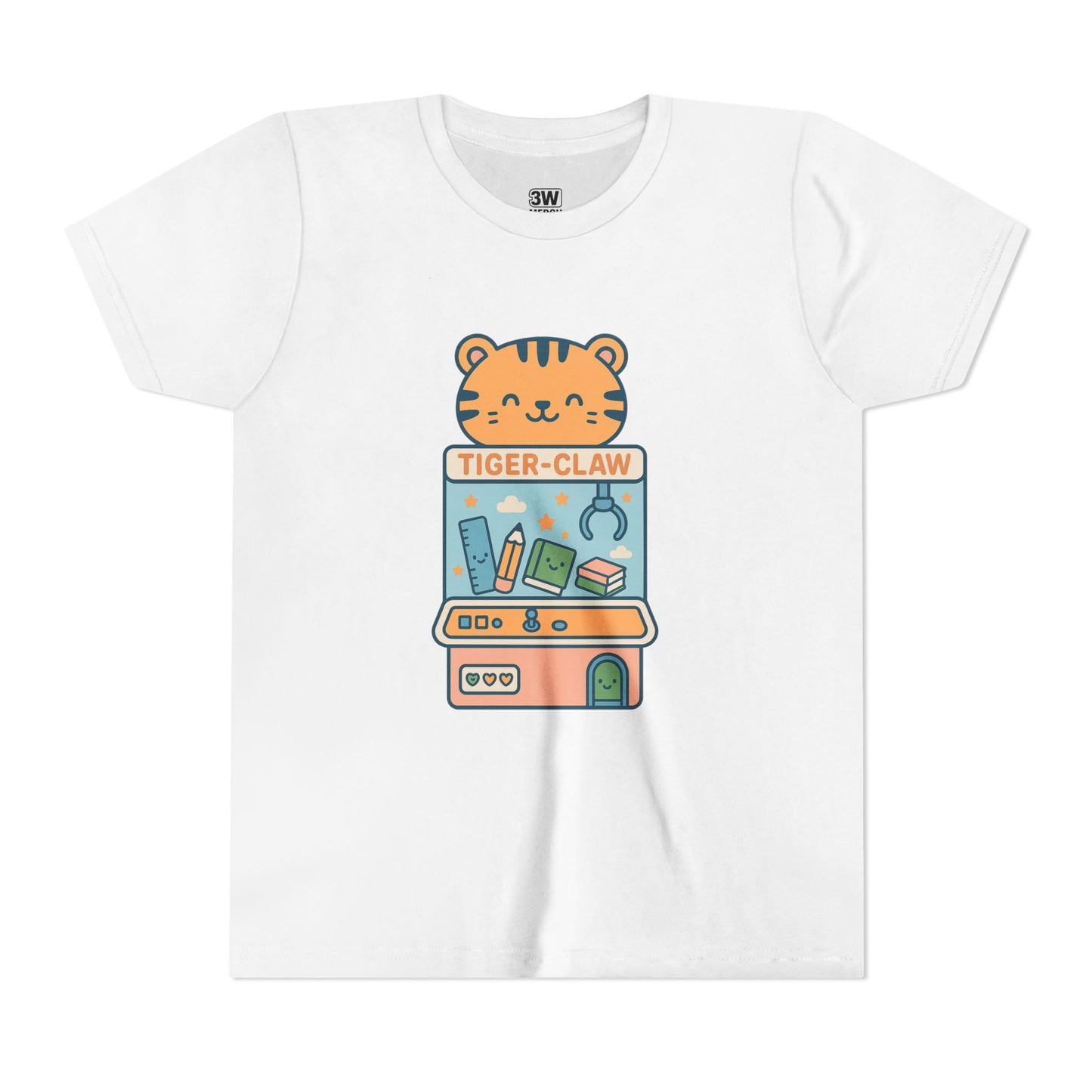 Cute Tiger-Claw Youth Tee - Fun Graphic T-Shirt for Kids, Playful Outfit, Birthday Gift, Animal Lover Shirt, Colorful Kids Apparel
