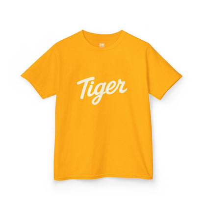 Tiger Kids Heavy Cotton Tee - Fun Kids T-Shirt, Birthday Gift, Animal Lover Apparel, Everyday Wear, Nature Enthusiast Shirt