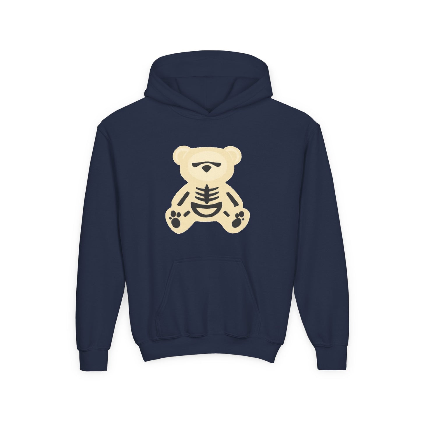 Skeleton Bear Youth Hoodie - Halloween Fun Wear