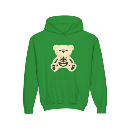 Skeleton Bear Youth Hoodie - Halloween Fun Wear