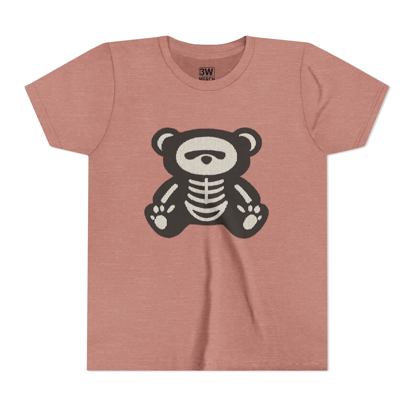 Kids Tee Teddy Bear Skeleton Gothic Halloween Shirt