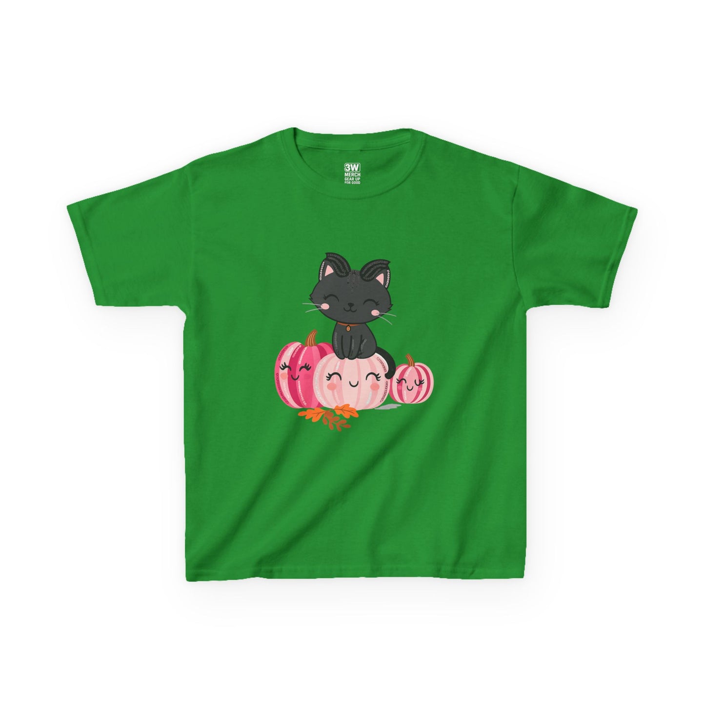 Kawaii Black Cat Pumpkin T-Shirt | Cute Spooky Fall Shirt | Halloween Aesthetic Tee | Pink Pumpkin Shirt | Cozy Autumn Outfit | Trending Gift for Cat Lovers