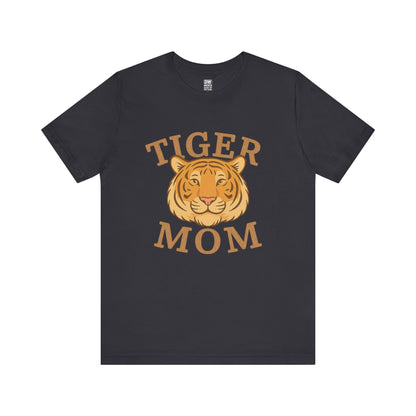 Tiger Mom Short Sleeve Tee, Unisex T-Shirt for Moms, Gift for Mother's Day, Casual Wear, Trendy Animal Tee