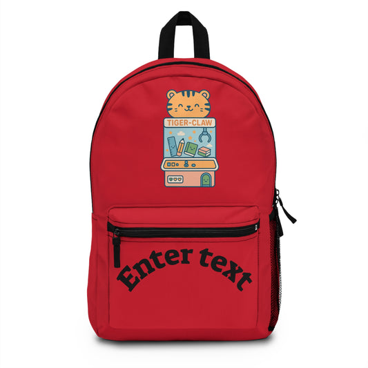 Personalized Tiger-Claw Backpack, Cute School Bag, Custom Name Backpack, Kids' Backpack, Trendy Travel Bag, Fun Gift for Students
