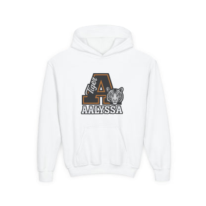 Customizable Big A - Youth Heavy Blend Hooded Sweatshirt - Tiger Theme - Customizable/ Personalize