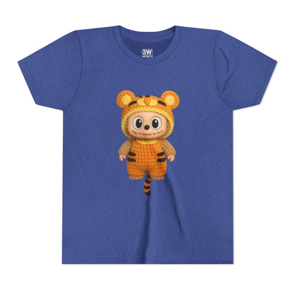Cute Tiger-Inspired Youth Tee, Kids Animal T-Shirt, Fun Playwear, Gift for Birthdays, Woodland Adventure