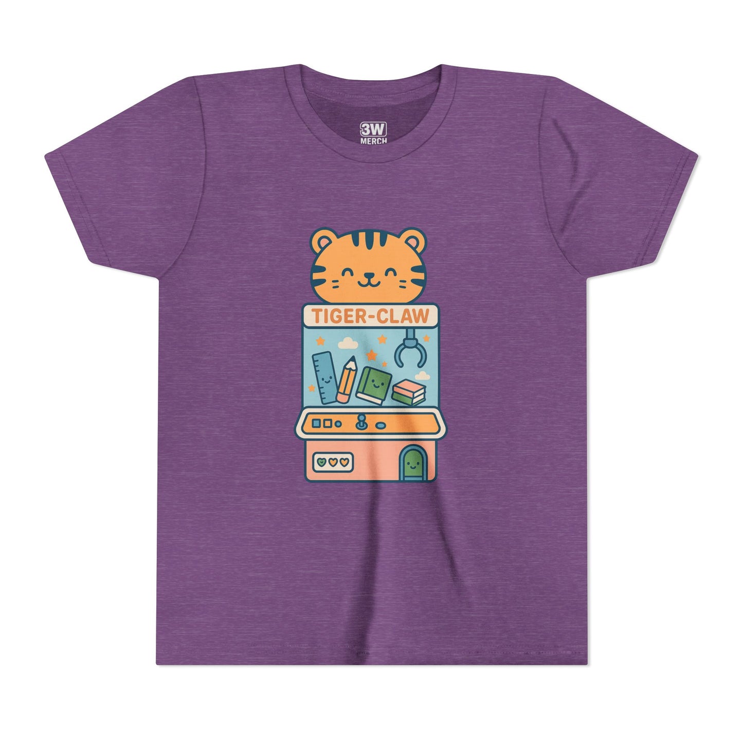 Cute Tiger-Claw Youth Tee - Fun Graphic T-Shirt for Kids, Playful Outfit, Birthday Gift, Animal Lover Shirt, Colorful Kids Apparel