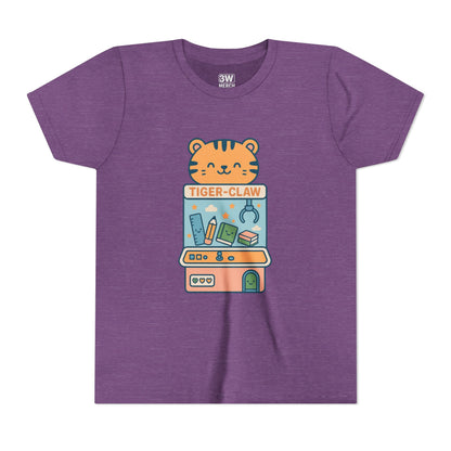 Cute Tiger-Claw Youth Tee - Fun Graphic T-Shirt for Kids, Playful Outfit, Birthday Gift, Animal Lover Shirt, Colorful Kids Apparel