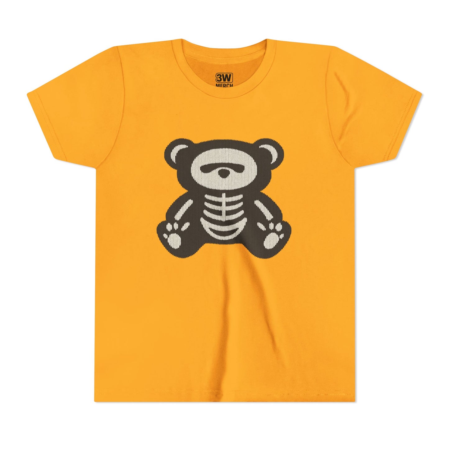 Kids Tee Teddy Bear Skeleton Gothic Halloween Shirt