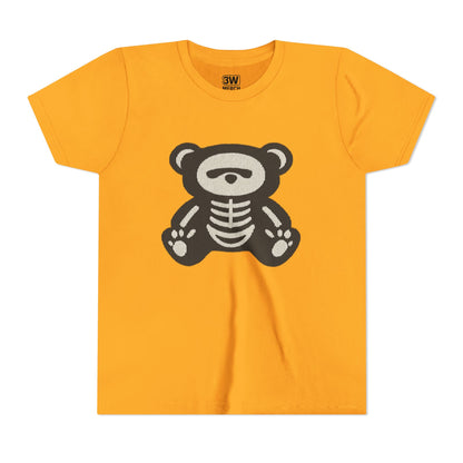 Kids Tee Teddy Bear Skeleton Gothic Halloween Shirt