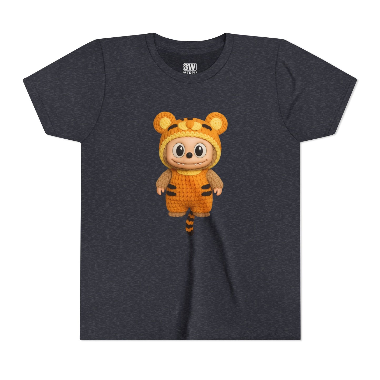 Tiger-Inspired Labooboo Youth Tee, Kids Animal T-Shirt, Fun Playwear, Gift for Birthdays, Woodland Adventure, Back-to-School, Halloween