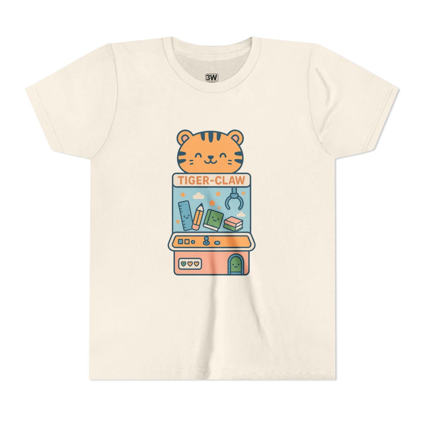 Cute Tiger-Claw Youth Tee - Fun Graphic T-Shirt for Kids, Playful Outfit, Birthday Gift, Animal Lover Shirt, Colorful Kids Apparel