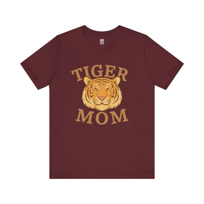 Tiger Mom Short Sleeve Tee, Unisex T-Shirt for Moms, Gift for Mother's Day, Casual Wear, Trendy Animal Tee