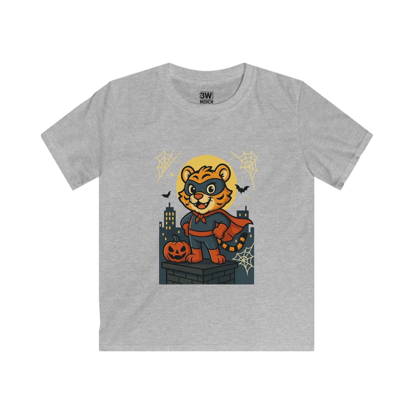 Kids Superhero Lion Tee, Kids Halloween Shirt, Cute Graphic Tee for Boys, Animal Theme T-Shirt, Fun Costume Tee for Kids