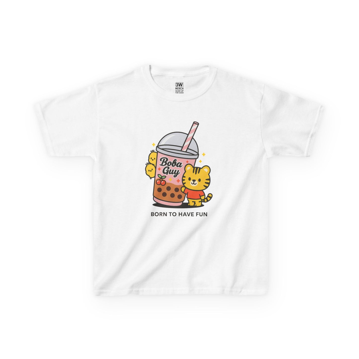 Kids Tee - Kawaii Boba Girl Bubble Tea Shirt, Cute Bear T-Shirt for Trendy Kids 2025