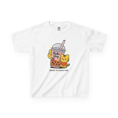 Kids Tee - Kawaii Boba Girl Bubble Tea Shirt, Cute Bear T-Shirt for Trendy Kids 2025