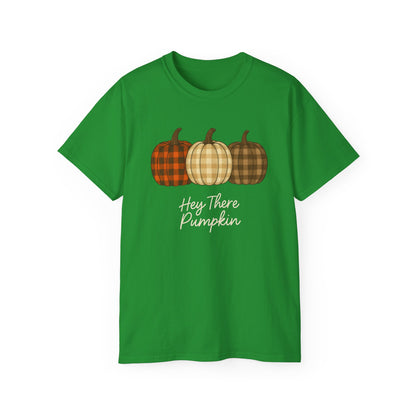 Customizable slogan Pumpkin T-Shirt | Plaid Pumpkin Fall Tee 🍂 | Cute Autumn Outfit | Cozy Fall Shirt | Pumpkin Patch Top | Trending Fall Aesthetic 2025