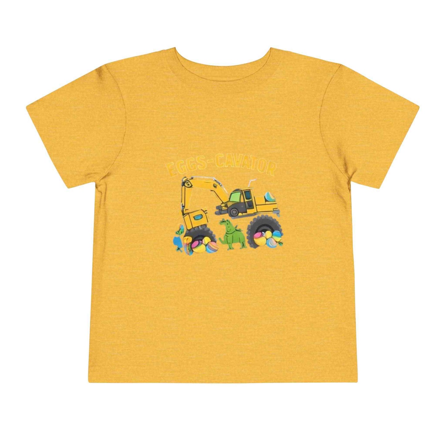 Toddler Easter shirt with cute Eggs-cavator construction excavator and colorful eggs design