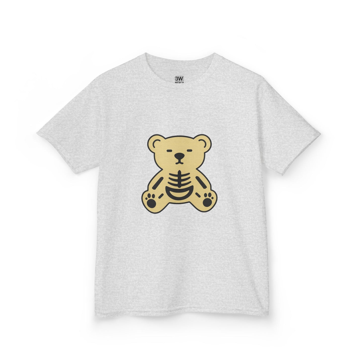 Halloween Skeleton Bear Kids Tee, Cute Graphic Tee, Halloween Costume Shirt, Birthday Gift for Kids, Fun Toddler Apparel