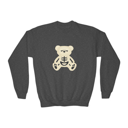 Skeleton Teddy Bear Sweatshirt | Y2K Streetwear Crewneck | Oversized Aesthetic Pullover | Cozy Fall Hoodie | Trending TikTok Outfit 2025