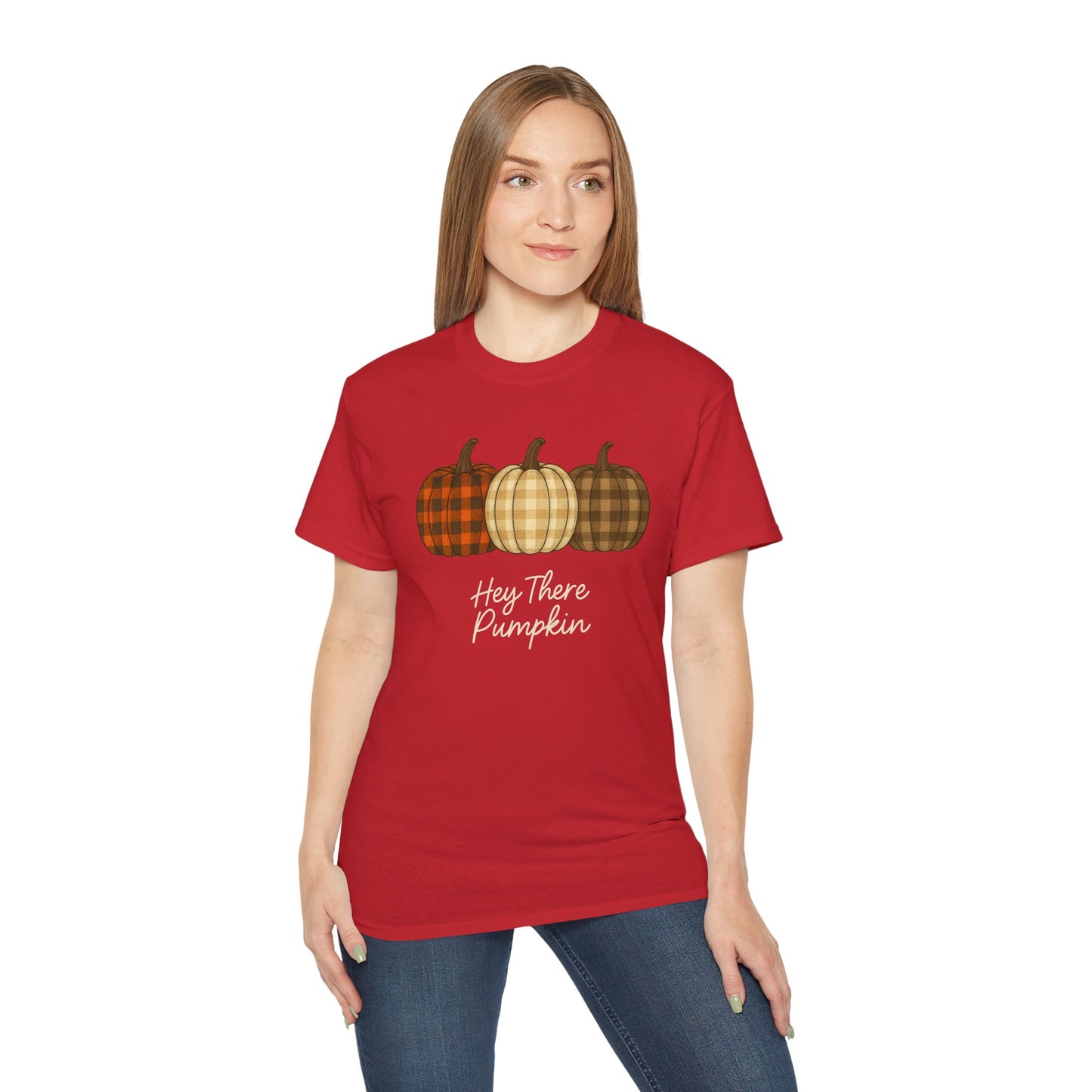 Customizable slogan Pumpkin T-Shirt | Plaid Pumpkin Fall Tee 🍂 | Cute Autumn Outfit | Cozy Fall Shirt | Pumpkin Patch Top | Trending Fall Aesthetic 2025