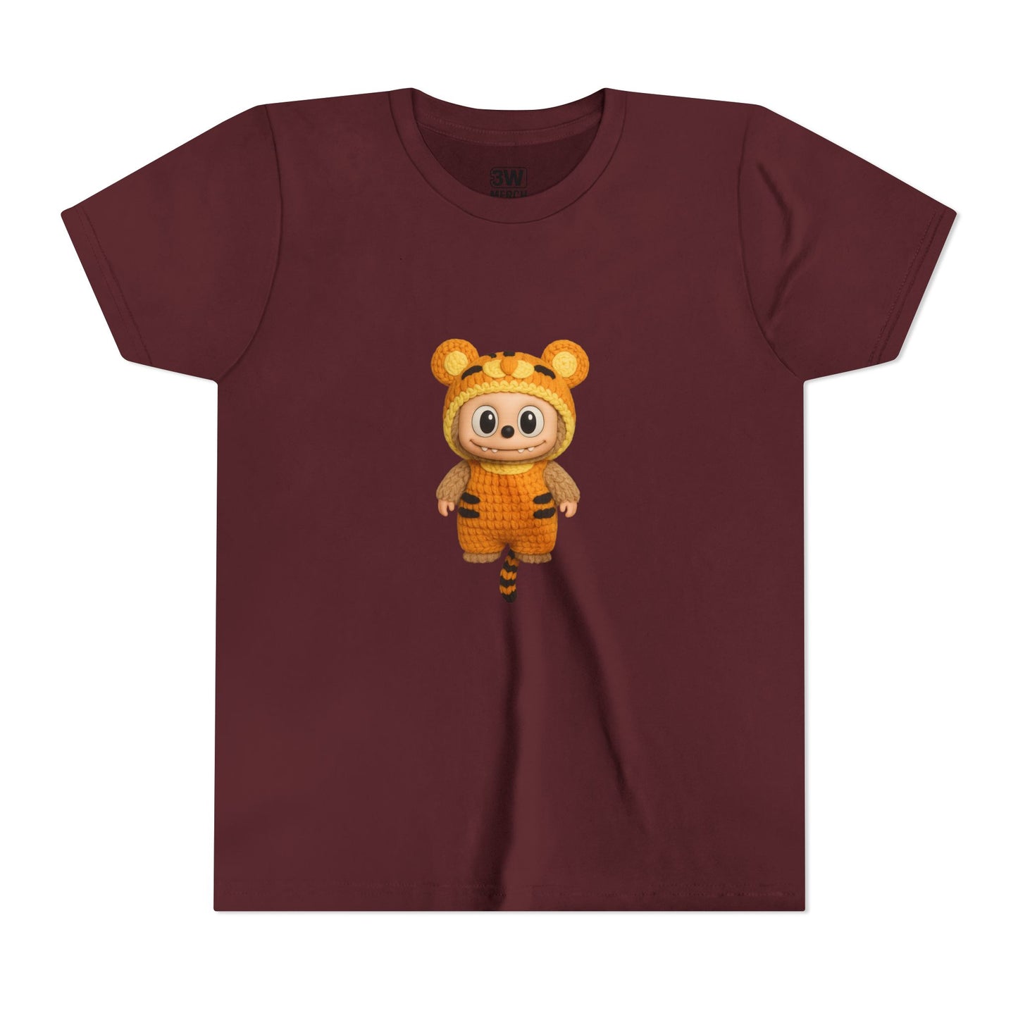 Tiger-Inspired Labooboo Youth Tee, Kids Animal T-Shirt, Fun Playwear, Gift for Birthdays, Woodland Adventure, Back-to-School, Halloween