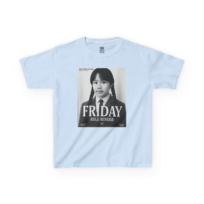 Custom “Friday Rule Bender” T-Shirt — Personalized Face Tee | Dark Academia Kawaii | Aesthetic Y2K Outfit | Halloween Cute Creepy Vibes | Custom Day of the Week Shirt