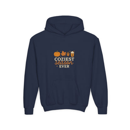Coziest Season Ever Hoodie • Fall Pumpkin Autumn Sweatshirt • Cozy Aesthetic Hoodie for Kids